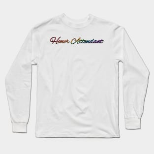 Rainbow Colored Honor Attendant Wedding Typography Long Sleeve T-Shirt